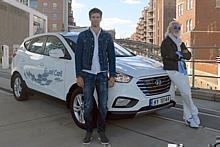  Ein Hyundai ix35 fuhr mit Brennstoffzelle 24 Stunden durch deutschen Alltagsverkehr. Foto: Hyundai/dpp-AutoReporter